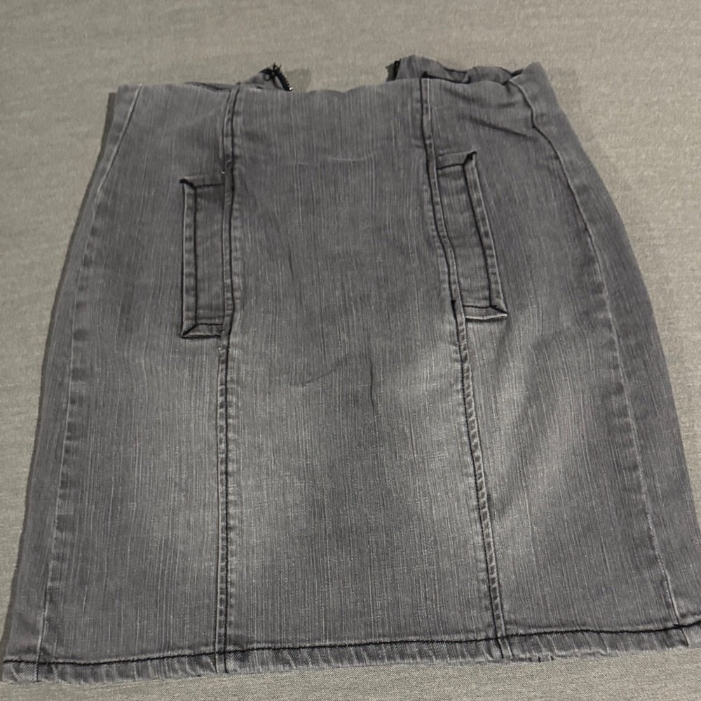 I Heart Ronson Charcoal Pencil Skirt